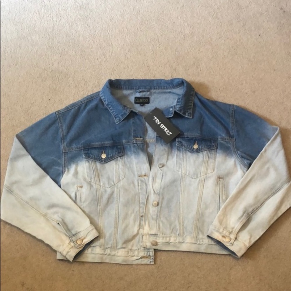 Oversized Dip Dye Denim Jacket